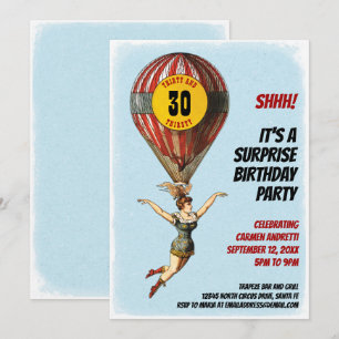 30. Circus Balloon Girl Einladung