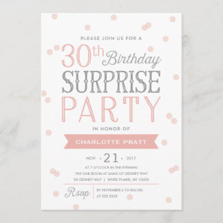30. Confetti Überraschung Party Einladung | Geburt