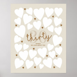 30 Dinge, die wir über Sie Liebe Poster