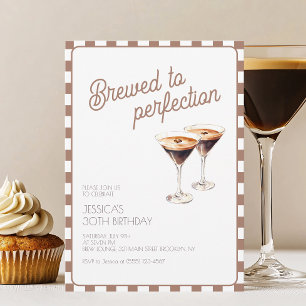 30. Espresso Martini Braut Braun Geburtstagsparty Einladung