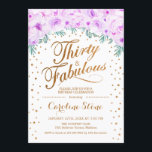 30 fabelhafte Geburtstagsparty - White Gold Lila Einladung<br><div class="desc">30 fabelhafte Geburtstagsfeier Einladung. Elegantes Design in Imitaten Glitzer Gold und Weiß. Mit Aquarelllavender lila Rose,  Konfetti und Diamanten. Ideal für eine gläserne 30. Geburtstagsfeier. Nachricht,  wenn Sie weitere Anpassungen benötigen.</div>
