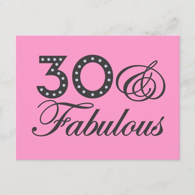 30 & Fabulous Geschenk Postkarte (Vorderseite)
