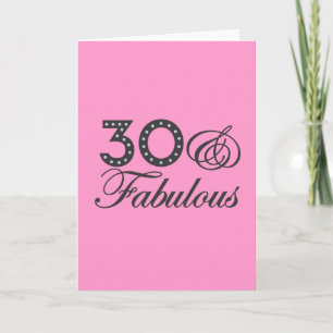 30 & Fantastisches Geschenk Karte
