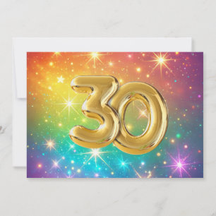 30. Farbiger Regenbogensternraum Feiertagskarte