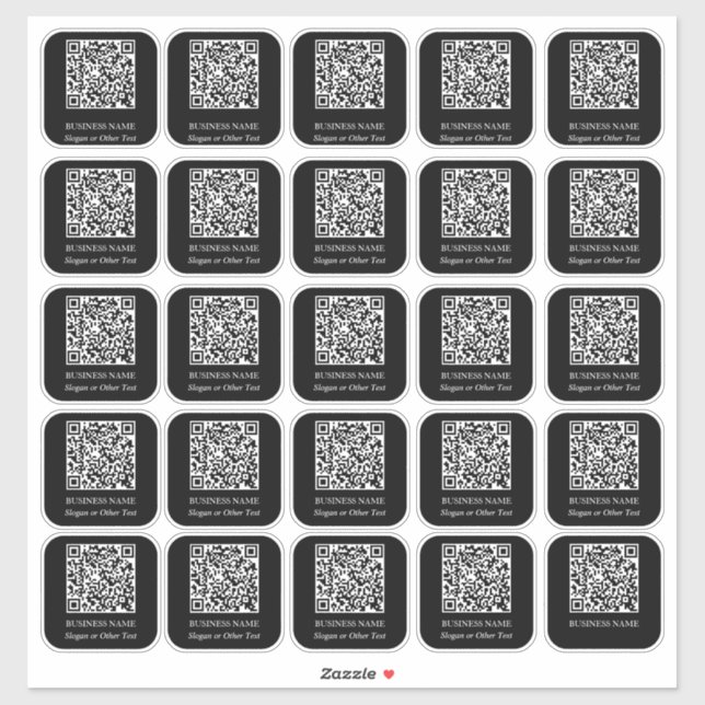 30 Firmenname mit QR-Code Aufkleber (Blatt)