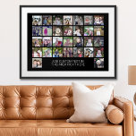 30 Foto Collage Grid - Textfeld - Schwarz-weiß Poster<br><div class="desc">Verwenden Sie 30 SQUARE-Fotos, um eine persönliche Foto-Collage zu erstellen. Dieses moderne, saubere Layout enthält einen Textblock in einem serifenlosen Schriftart, um einen Familiennamen oder einen Namen hinzuzufügen. Die Hintergrundfarbe kann im Anpassungsbereich geändert werden. ***Beste Ergebnisse für dieses Multi-Foto-Layout - Ihre Fotos vor dem Hochladen in Quadrate schneiden. Oder verwenden...</div>