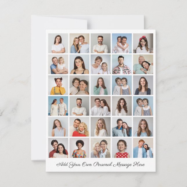 30 Foto Collage Ihre eigene Grußkarte hinzufügen (Vorderseite)