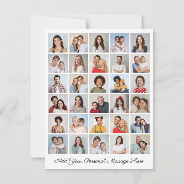 30 Foto Collage Ihre eigene Grußkarte hinzufügen (Vorderseite)