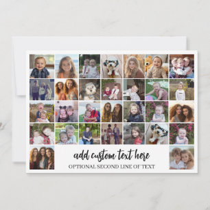 30-Foto-Collage-Raster - 2 Textfelder - schwarz we Feiertagskarte