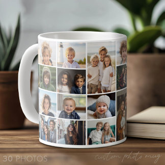 30 Foto-Collage - Raster kleine Bilder Kaffeetasse