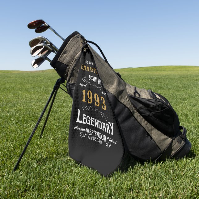 30. Geburtstag 1993 Namen hinzufügen Legendäres Sc Golfhandtuch (Gras)