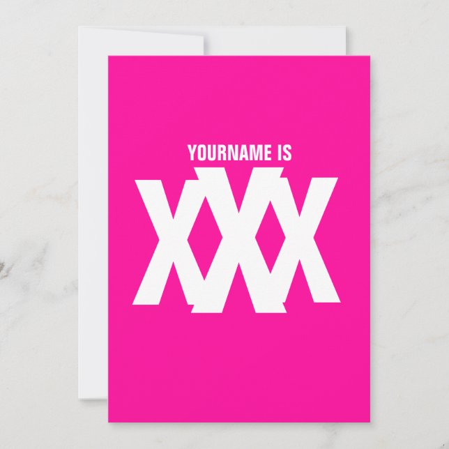 30. Geburtstag - 30. Geburtstag - Dreier X Einladung (Vorderseite)