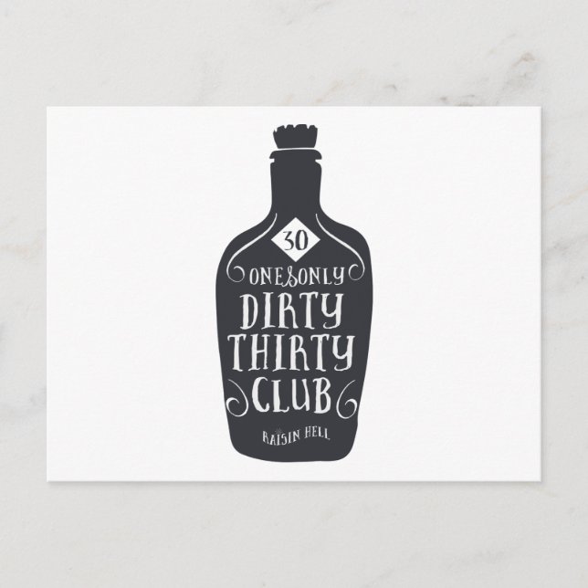 30 Geburtstag 30 Jahre alt Schuld 30 Postkarte (Vorderseite)