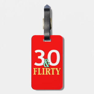 30. Geburtstag 30 und Kokett Gepäckanhänger