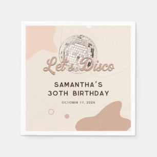 30. Geburtstag 70er Retro Disco Party Paper Serviette