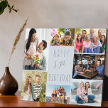 30. Geburtstag 7 Foto Collage Zwei Tone Dusty Blue Fotoplatte<br><div class="desc">Sage glücklich 30. Geburtstag mit einer personalisierten Foto-Plakette. Die Fotovorlage ist Set für Sie, 7 Ihrer Lieblings-Fotos hinzuzufügen, die in einer Foto-Collage um den Geburtstag Gruß angezeigt werden. Die Formulierung lautet einfach "Happy 30 th Birthday" in lässiger Typografie. "30." ist tatsächlich bearbeitbar, wenn man das zum Geburtstag gerne hätte. Dieses...</div>