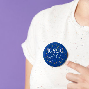 30. Geburtstag Abzeichen in Tagen Button