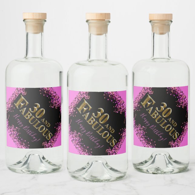 30. Geburtstag Alkoholflaschenetikett (Flaschen)