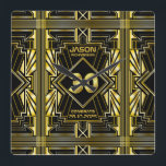 30. Geburtstag Art Deco Gold Black Great Gatsby Quadratische Wanduhr<br><div class="desc">Feiern Sie Ihren Geburtstag mit diesem einzigartigen Art-Déco-Stil, einem großartigen Gatsby-inspiriert Design, das geometrische Formen in leuchtendem Gold über klassischem schwarzem Hintergrund bietet. Ein elegantes, elegantes, geschlechtsneutrales Aussehen, das perfekt zum Gedenken an diesen besonderen Geburtstag mit dem Jazz-Geschmack der Roaring Zwanziger passt. Diese Geburtstagssuite besteht aus 10 Schritten (50, 60,...</div>