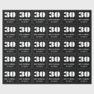 30. Geburtstag: Art Deco inspiriertes Aussehen "30 Geschenkpapier