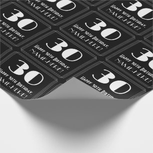 30. Geburtstag - Art Deco inspiriertes Aussehen "3 Geschenkpapier