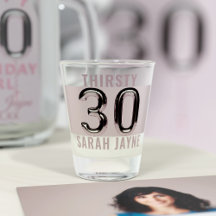 30 Geburtstag Ballon Personalisiert Shot Glass