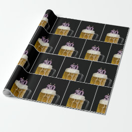 30. Geburtstag Bierbraut Tasse mit Kerzen Geschenkpapier