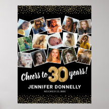 30. Geburtstag Black Gold Foto Party