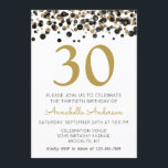 30. Geburtstag Black Gold Glitzer Sparkle Confetti Einladung<br><div class="desc">Feiern Sie Ihren Geburtstag mit dieser 30. Geburtstags Black Gold Glitzer Sparkle Confetti Design Suite.</div>