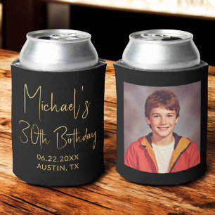 30. Geburtstag Black Gold Instagram Foto Dosenkühler