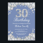 30. Geburtstag Blau und Silberdiamant Einladung<br><div class="desc">Einladung zum 30. Geburtstag. Blue und Silver Kristall Diamond. Elegante Birthday Bash laden. Erwachsener Geburtstag. Frauen zum Geburtstag. Männer zum Geburtstag.
Für weitere Anpassungen klicken Sie bitte auf die Schaltfläche "Anpassen" und verwenden Sie unser Designwerkzeug,  um diese Vorlage zu ändern.</div>
