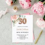 30. Geburtstag Blumenstrauß Rose Goldkalyptusgrün Einladungspostkarte<br><div class="desc">Eine elegante Einladung für ein Party zum 30. Geburtstag. Ein schick weißer Hintergrund. Dekoriert mit einer Rose Gold und rot rosa Rose Blume, florale, grüne Eukalyptus Blätter, Sprigs, Grün und Imitat Goldsprigs. Personalisieren und Name und Party Details. Schwarze und goldene Buchstaben. Der Name ist mit einem modernen handgeschriebenen Stilskript geschrieben....</div>