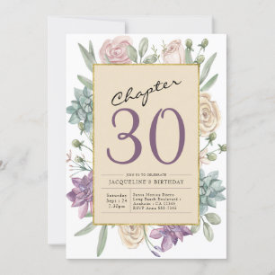 30. Geburtstag Blumenüberraschung Party Einladung