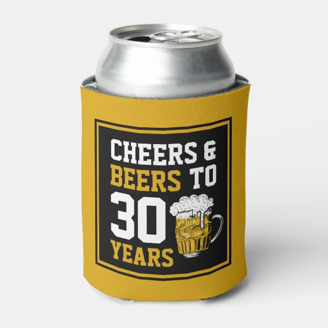 30. Geburtstag Cheers & Biere bis 30 Jahre Dosenkühler (Kanne Vorderseite)
