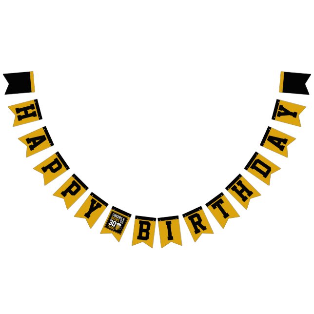 30. Geburtstag Cheers & Biere bis 30 Jahre Wimpelkette (Alle)