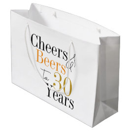 30. Geburtstag Cheers Biere Minimales Gastgeschenk Große Geschenktüte