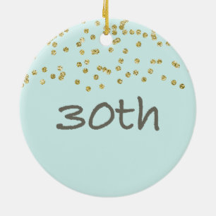 30. Geburtstag Confetti Keramik Ornament