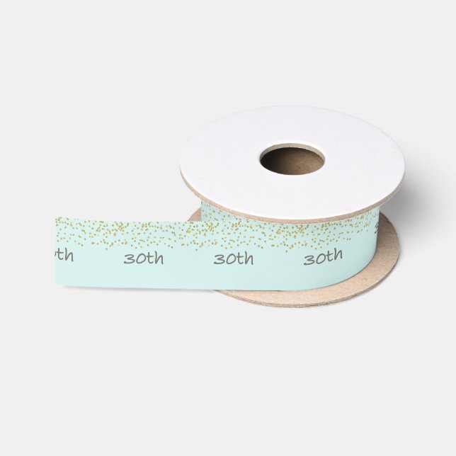 30. Geburtstag Confetti Satinband (Spule)