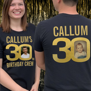 30. Geburtstag Crew Erwachsene benutzerdefinierter T-Shirt