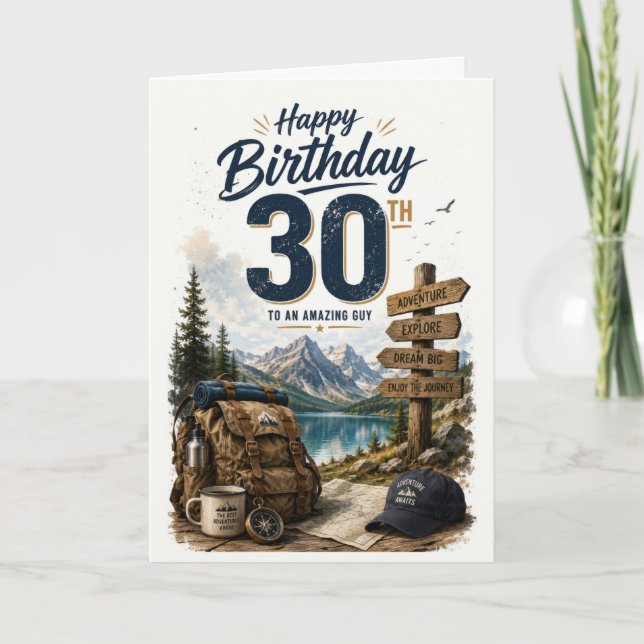 30. Geburtstag des Mannes Karte (Vorderseite)