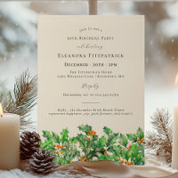 30. Geburtstag Dezember Geburtsmonat Blume Holly