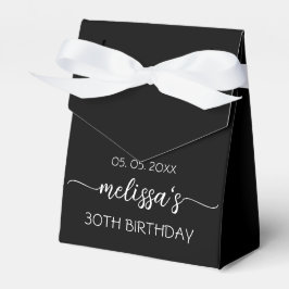 30. Geburtstag einfaches Schwarzes Schriftzeichen Geschenkschachtel