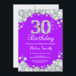 30. Geburtstag Einladung Lila und Silver Diamond<br><div class="desc">Einladung zum 30. Geburtstag. Lila und Silberner Kristall Diamond. Elegante Birthday Bash laden. Erwachsener Geburtstag. Frauen zum Geburtstag. Männer zum Geburtstag.
Für weitere Anpassungen klicken Sie bitte auf die Schaltfläche "Anpassen" und verwenden Sie unser Designwerkzeug,  um diese Vorlage zu ändern.</div>