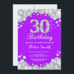 30. Geburtstag Einladung Lila und Silver Diamond<br><div class="desc">Einladung zum 30. Geburtstag. Lila und Silberner Kristall Diamond. Elegante Birthday Bash laden. Erwachsener Geburtstag. Frauen zum Geburtstag. Männer zum Geburtstag.
Für weitere Anpassungen klicken Sie bitte auf die Schaltfläche "Anpassen" und verwenden Sie unser Designwerkzeug,  um diese Vorlage zu ändern.</div>