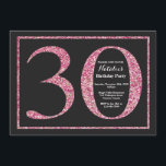 30. Geburtstag Einladung Pink Glitzer Chalkboard<br><div class="desc">Einladung zum 30. Geburtstag. Schwarz und Rosa Glitzer Geburtstagsparty Einladung mit Chalkboard Hintergrund. Überraschung Geburtstag. Erwachsener zum Geburtstag. Männer oder Frauen schwindeln Party. Für weitere Anpassungen klicken Sie bitte auf die Schaltfläche "Anpassen" und verwenden Sie unser Designwerkzeug,  um diese Vorlage zu ändern.</div>