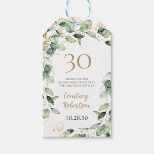 30. Geburtstag Eukalyptus Vielen Dank Geschenkanhänger