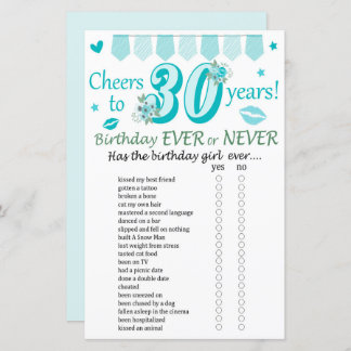 30. Geburtstag Ever oder Nie Game