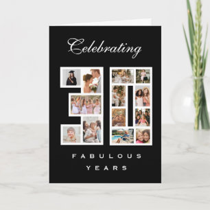 30. Geburtstag Fabelhafter Fotocollage-Gruß Karte
