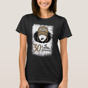 30. Geburtstag Fabulous Melanin Leopard 30 Jahre a T-Shirt