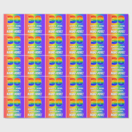 30. Geburtstag: Farbiges, lustiges Regenbogenmuste Geschenkpapier